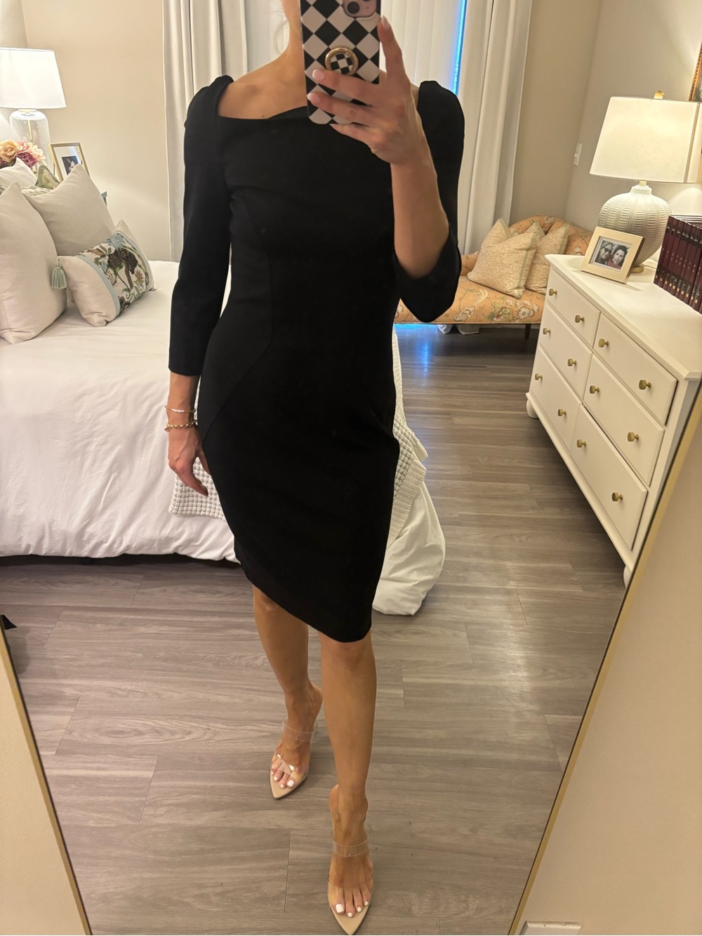 Moschino Cheap and Chic Black Cowl Neck Mini Dress | Size 6